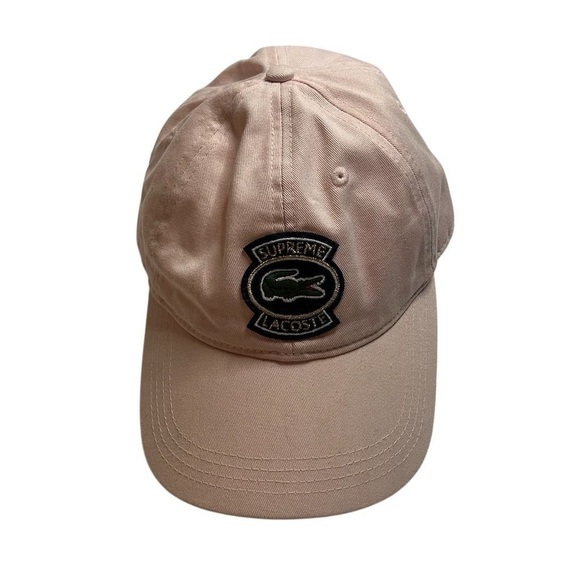 Supreme x Lacoste Pink 6-Panel Cap Unisex Adjustable‎ Strapback Hat main image 6